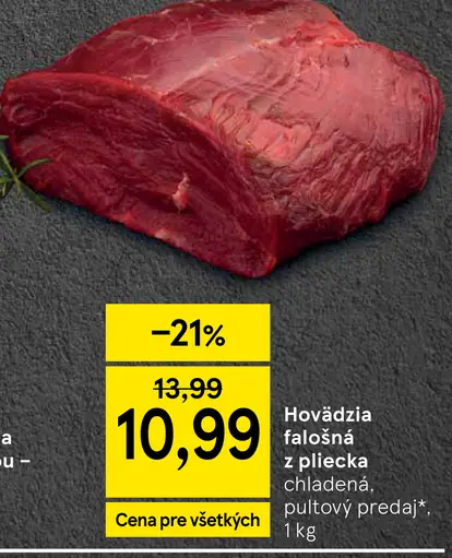 Hovädzia falošná z pliecka chladená