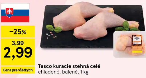 Tesco kurča chladené balené