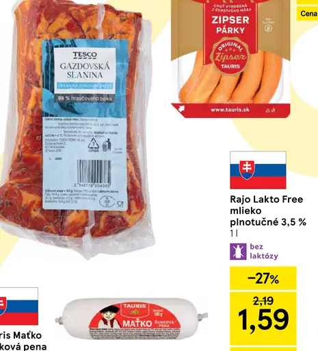 Rajo Lakto Free Mlieko plnotučné 3,5%