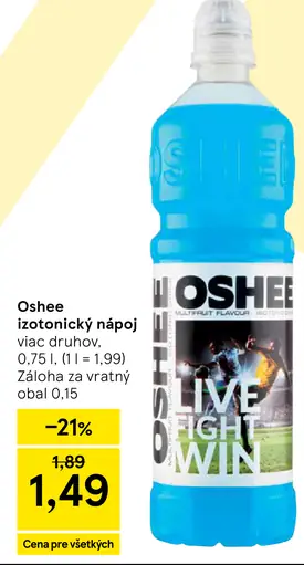 Oshee izotonický nápoj