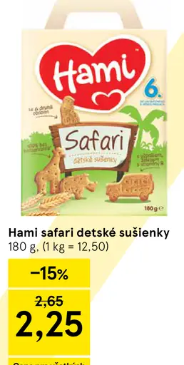 Hami Safari detské sušienky