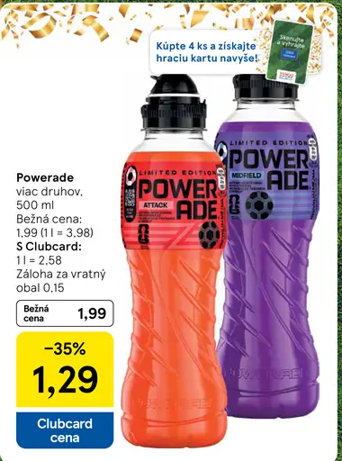 Powerade športový nápoj viac druhov