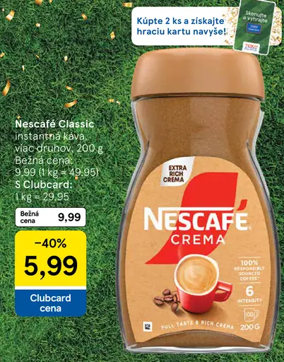 Nescafé Classic instantná káva 2 druhy