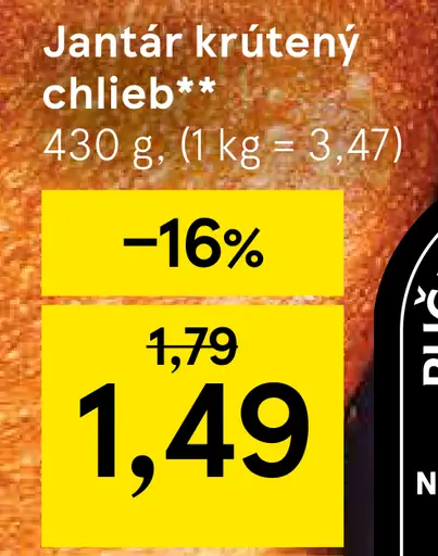 Jantár krútený chlieb