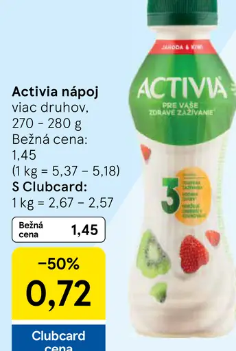 Activia jogurtový nápoj čučoriedka