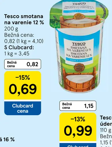 Tesco smotana na varenie 12 %