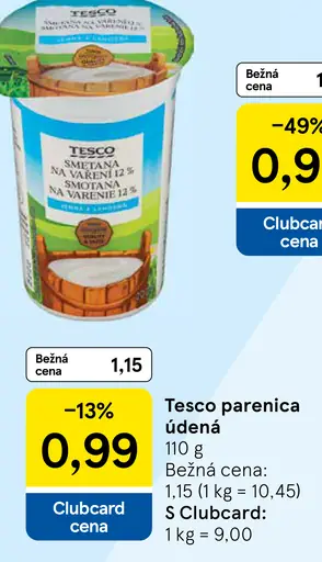 Tesco smotana na varenie 12 %