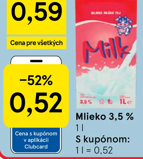 Mlieko 3,5 %