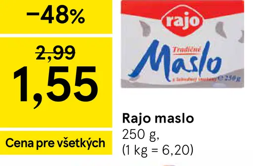 Rajo Tradičné maslo z lahodnej smotany