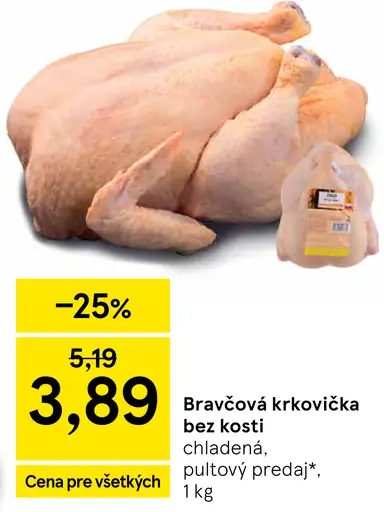 Bravčová krkovička bez kosti chladená