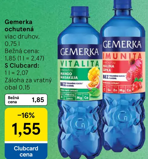 Gemerka ochutená nealkoholická voda