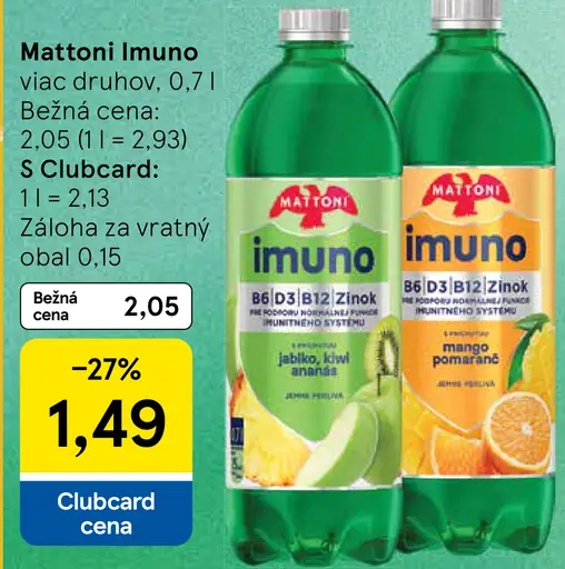 Mattoni Imuno nealkoholický nápoj
