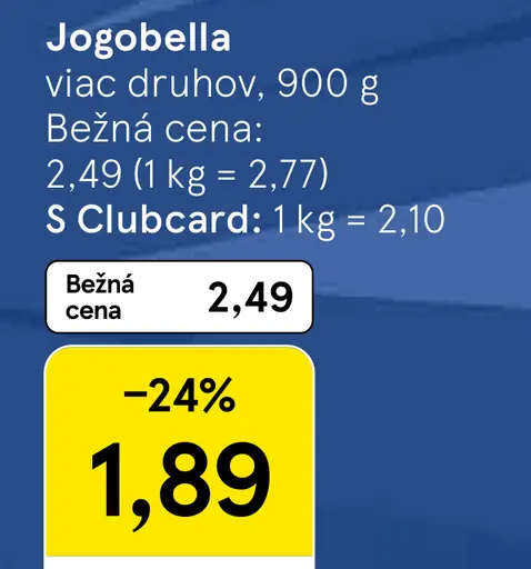 Jogobella jogurt viac druhov