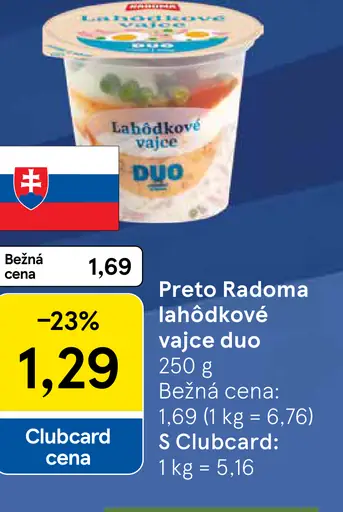 Preto Radoma lahôdkové vajce Duo