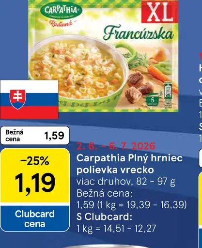 Carpathia Plný hrniec polievka vrecko