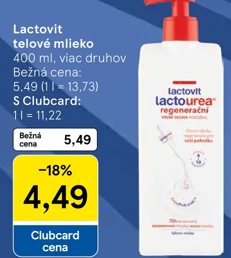Lactovit Regeneračné telové mlieko