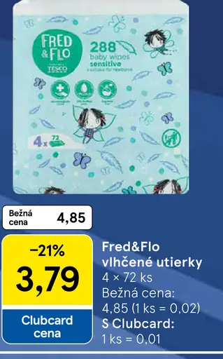 Fred&Flo vlhčené utierky