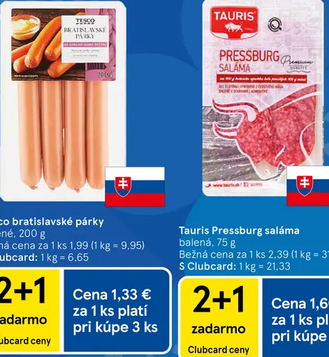 Tesco bratislavské párky