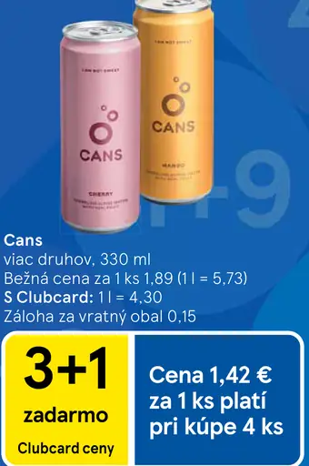 Cans sýtený nápoj viac druhov