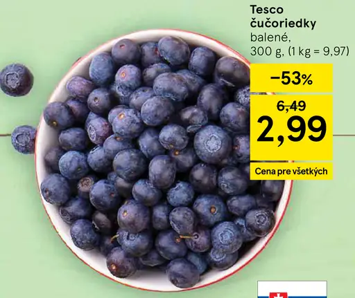 Tesco čučoriedky
