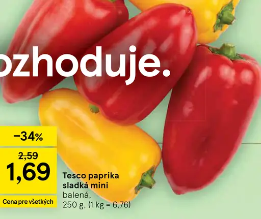 Tesco paprika sladká mini balená
