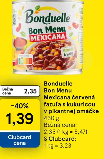 Bonduelle Bon Menu Mexicana červená fazuľa s kukuricou v pikantnej omáčke