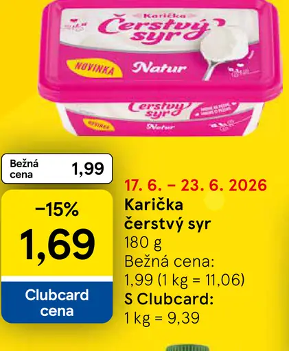 Karička čerstvý syr natur