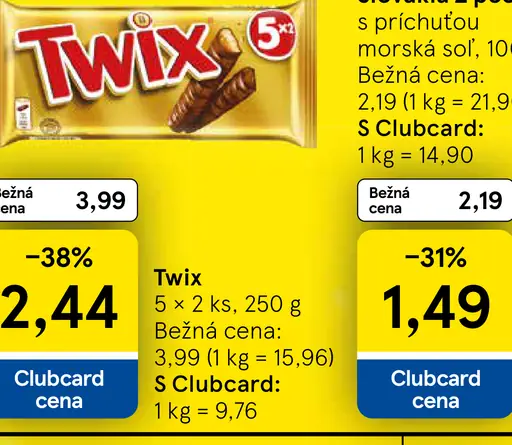 Twix čokoládová tyčinka multipack