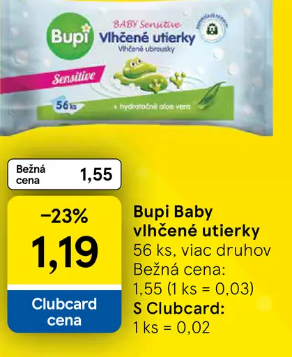 Bupi Baby Sensitive vlhčené utierky