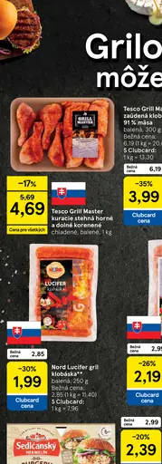Tesco Grill Master kuracie stehná horné a dolné korenené
