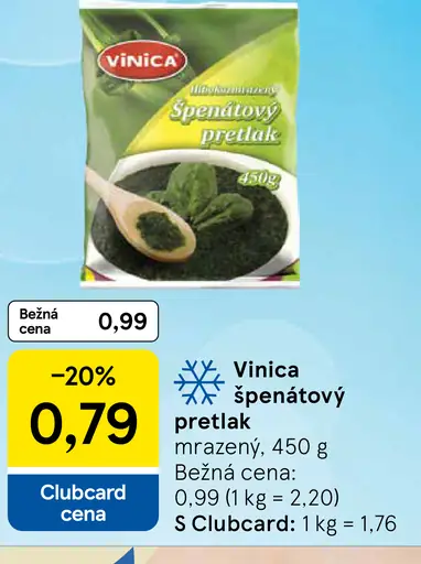 Vinica špenátový pretlak mrazený