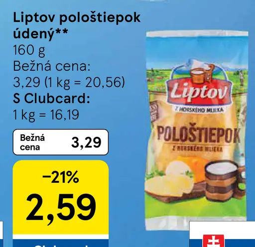 Liptov Pološtiepok údený