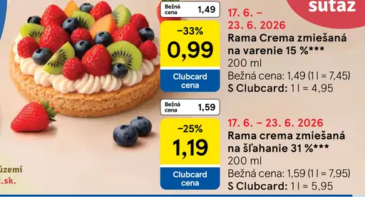 Rama crema zmiešaná na varenie 15 %