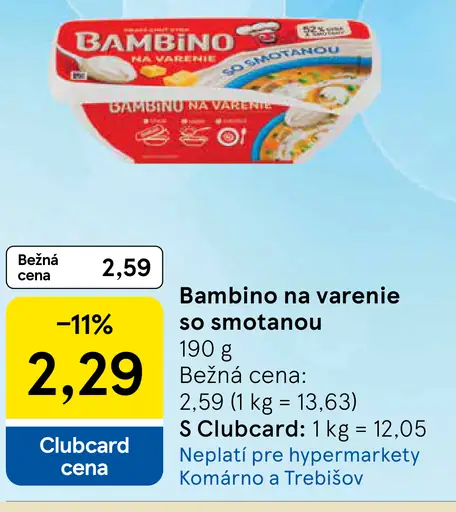 Bambino Na varenie so smotanou