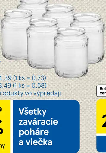Súprava zaváracích pohárov bez viečok 6 × 720 ml