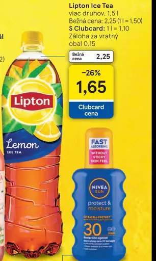 Lipton Ice Tea ľadový čaj s citrónovou príchuťou