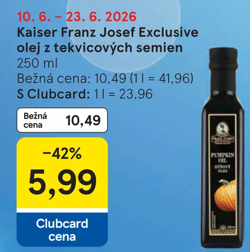 Kaiser Franz Josef Exclusive olej z tekvicových semien