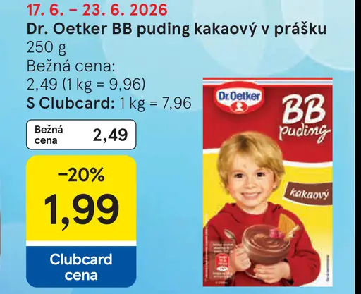 Dr. Oetker BB Puding kakaový v prášku