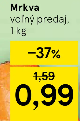 Mrkva voľný predaj