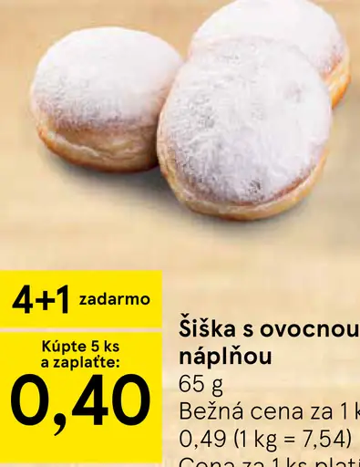 Šiška s ovocnou náplňou