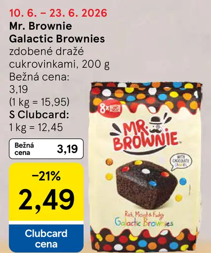 Mr. Brownie Galactic Brownies zdobené dražé cukrovinkami