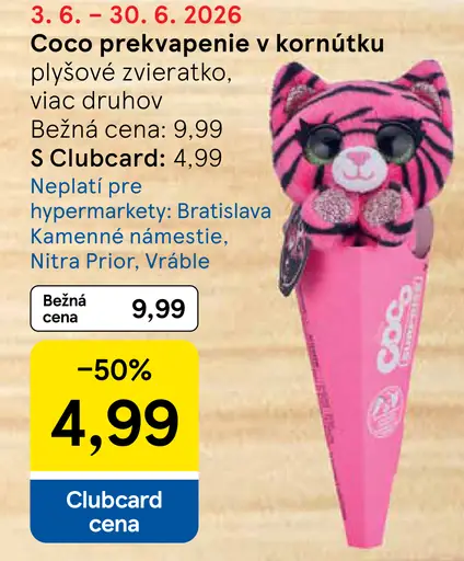 Coco prekvapenie v kornútku plyšové zvieratko