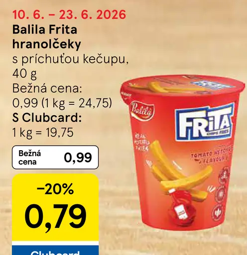 Balila Frita hranolčeky s príchuťou kečupu