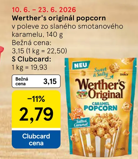 Werther's Original Popcorn v poleve zo slaného smotanového karamelu