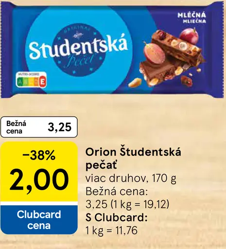 Orion Študentská pečať čokoláda