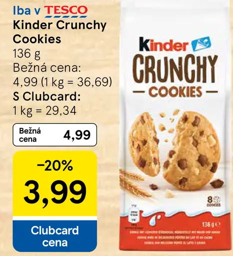 Kinder Crunchy Cookies sušienky