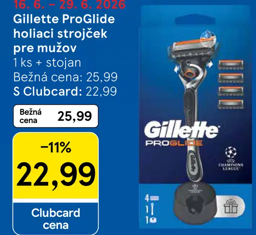 Gillette ProGlide holiaci strojček pre mužov so stojanom