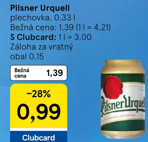 Pilsner Urquell plechovka