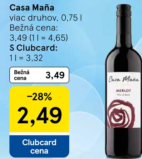 Casa Maňa víno
