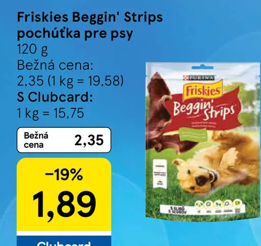 Friskies Beggin' Strips pochúťka pre psy